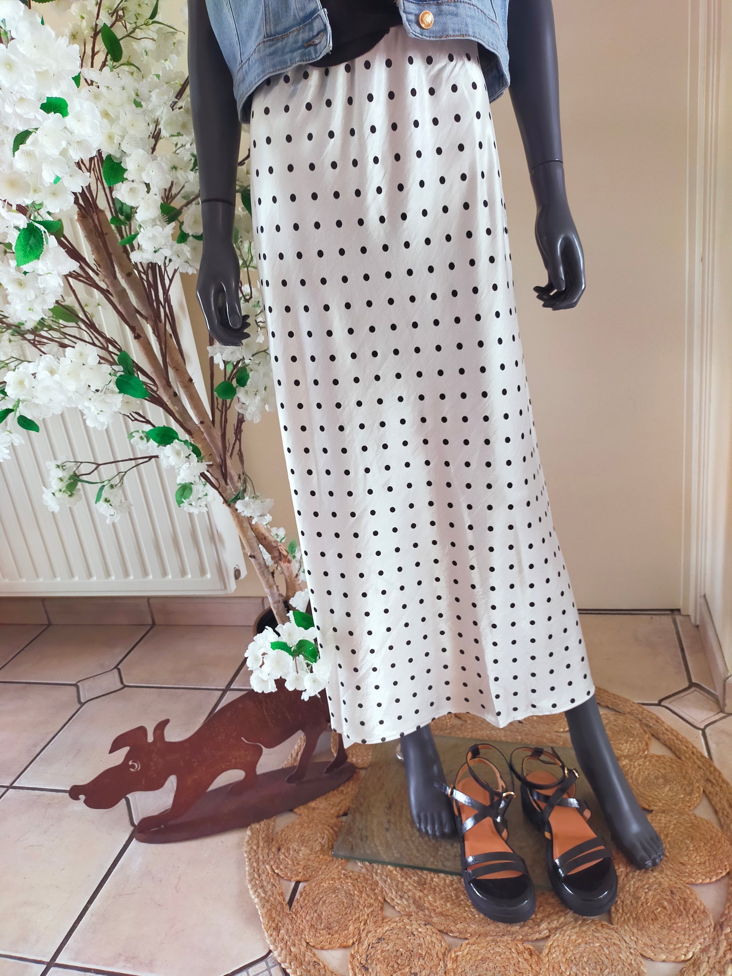 JUPE LOLA Beige & pois