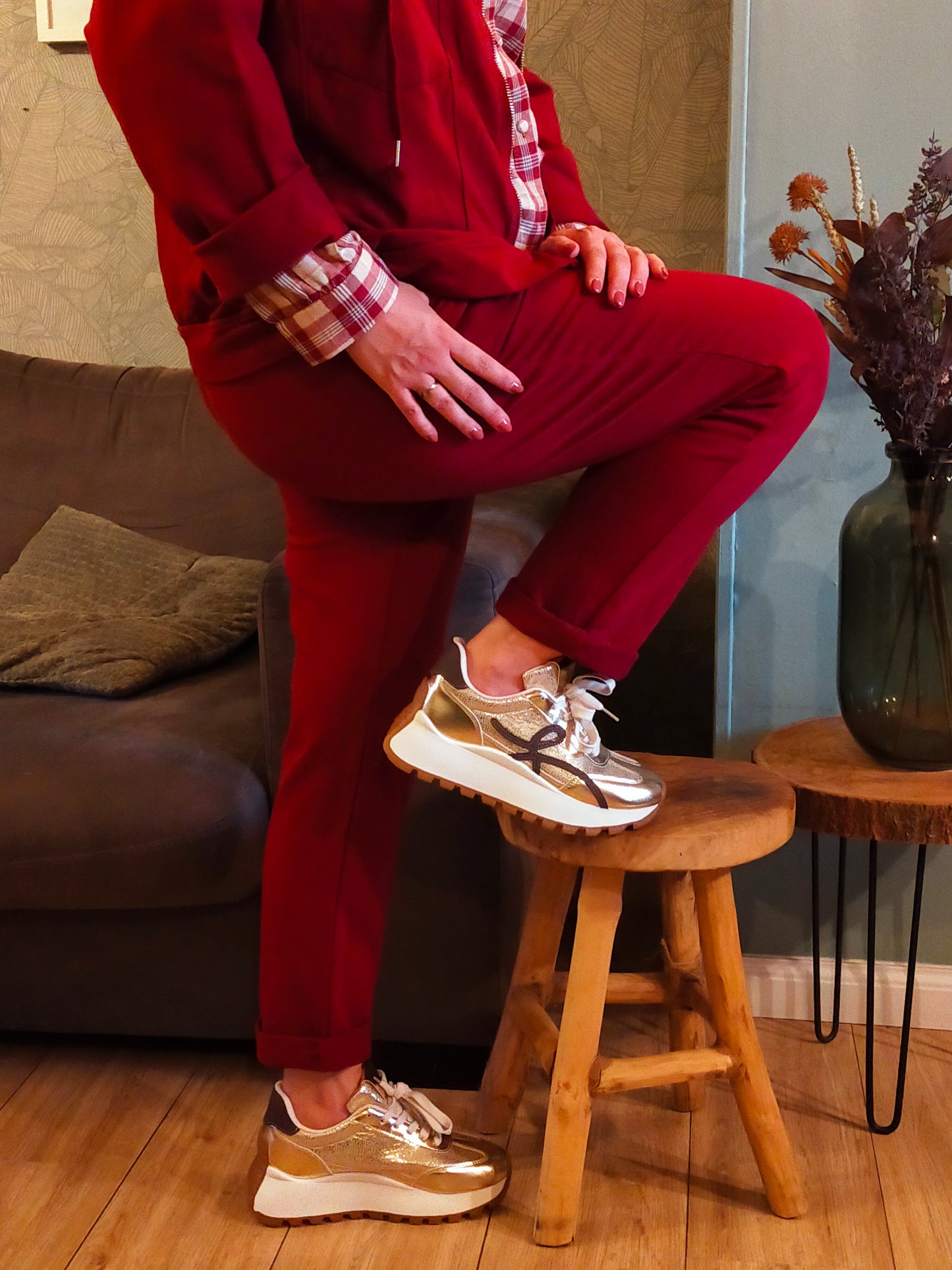 SNEACKERS DORÉ