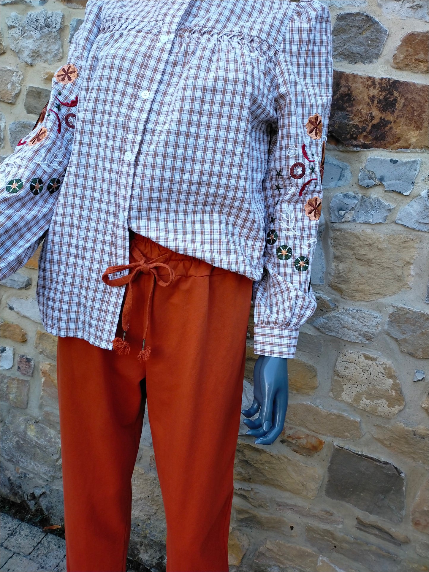 PANTALON SWEAT - Brique
