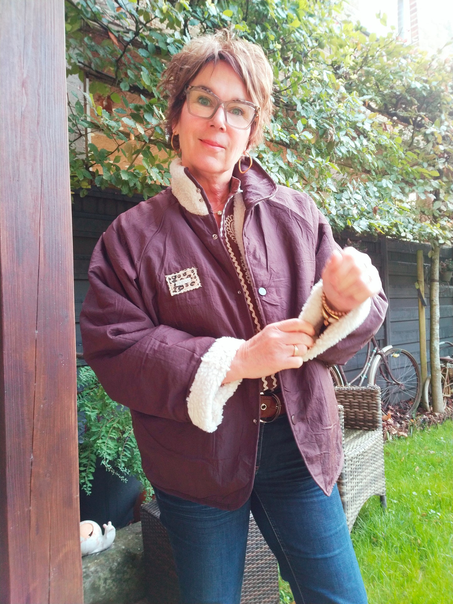 VESTE TEDDY CHOCO - Réversible