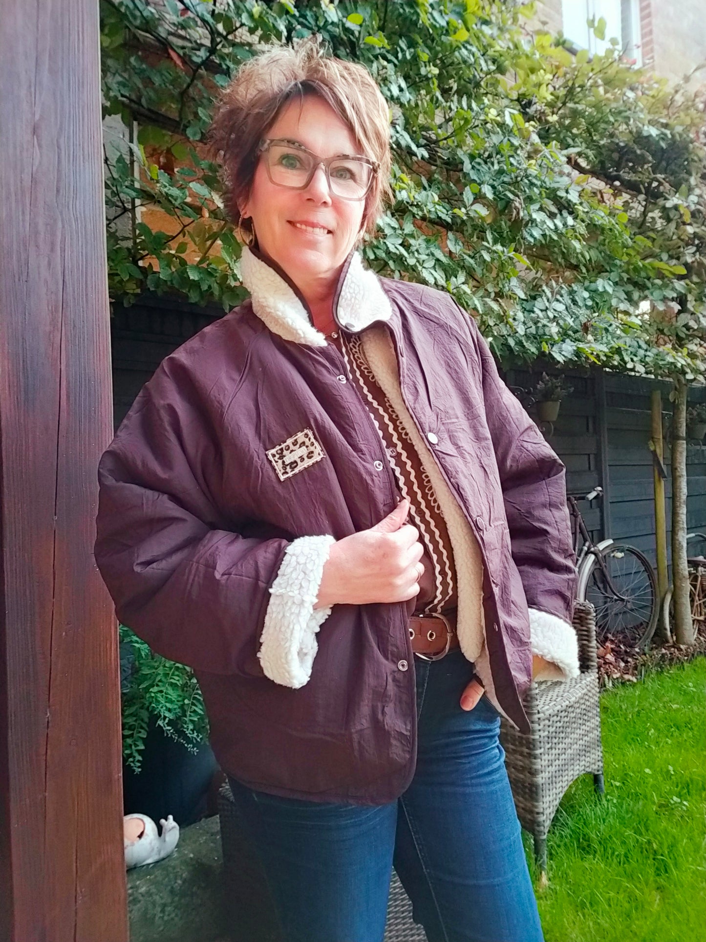 VESTE TEDDY CHOCO - Réversible