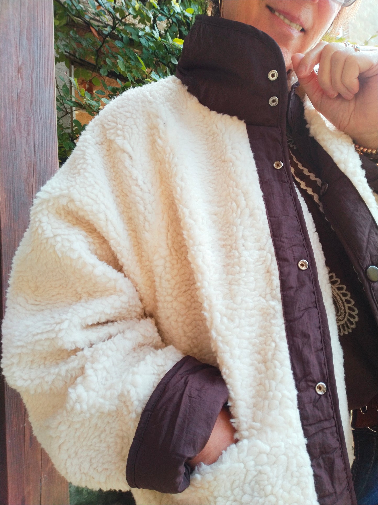 VESTE TEDDY CHOCO - Réversible