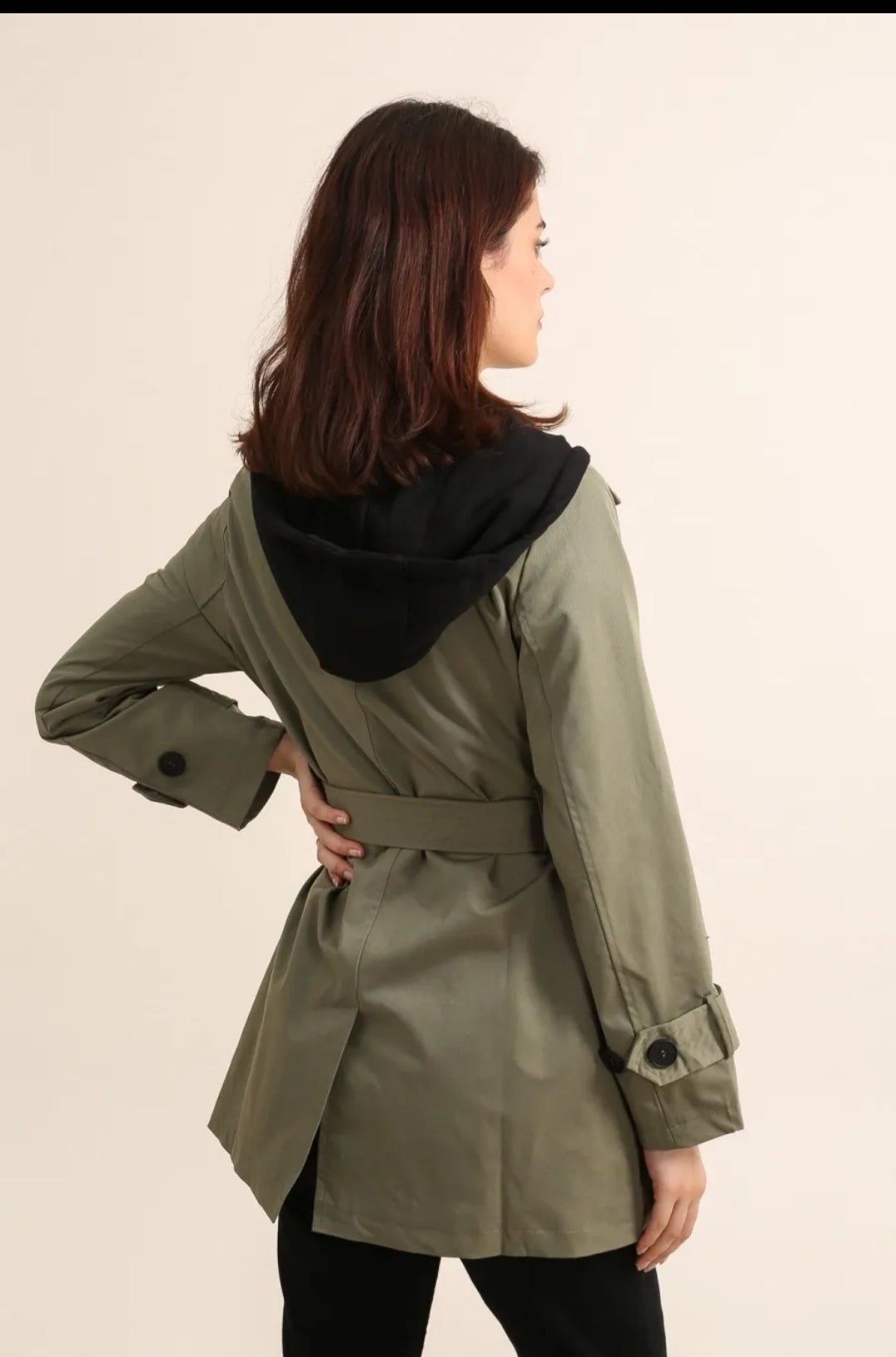 TRENCH CAPUCHE - Kaki