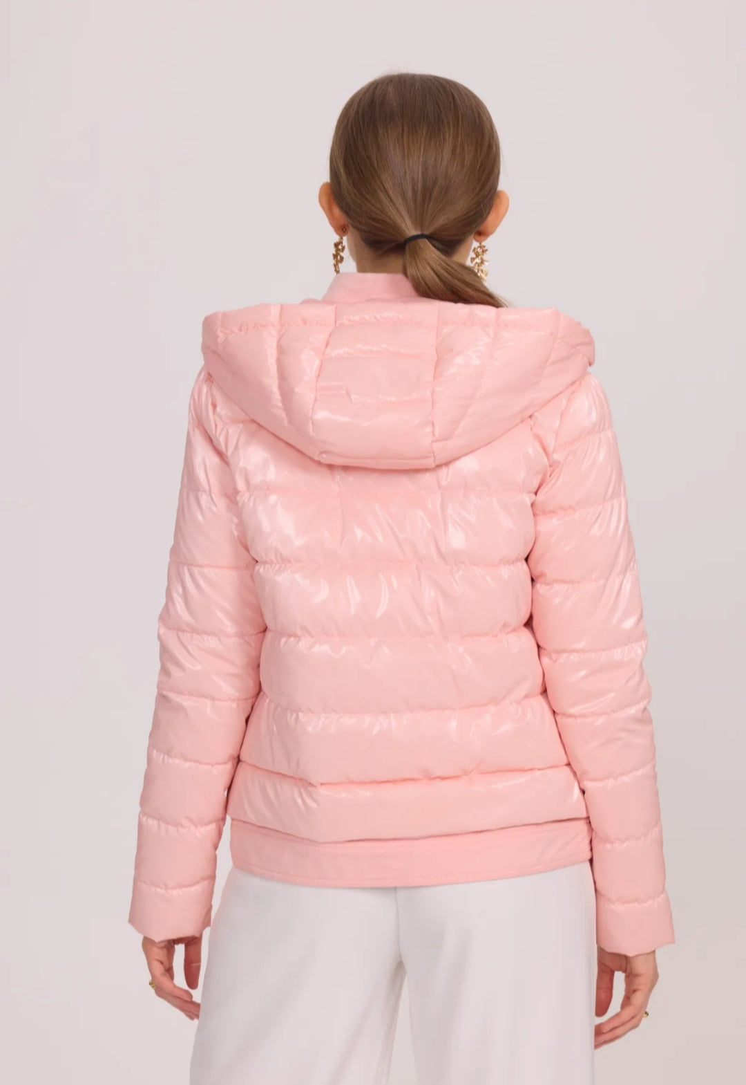 VESTE Bi-matière - Rose pâle saumoné