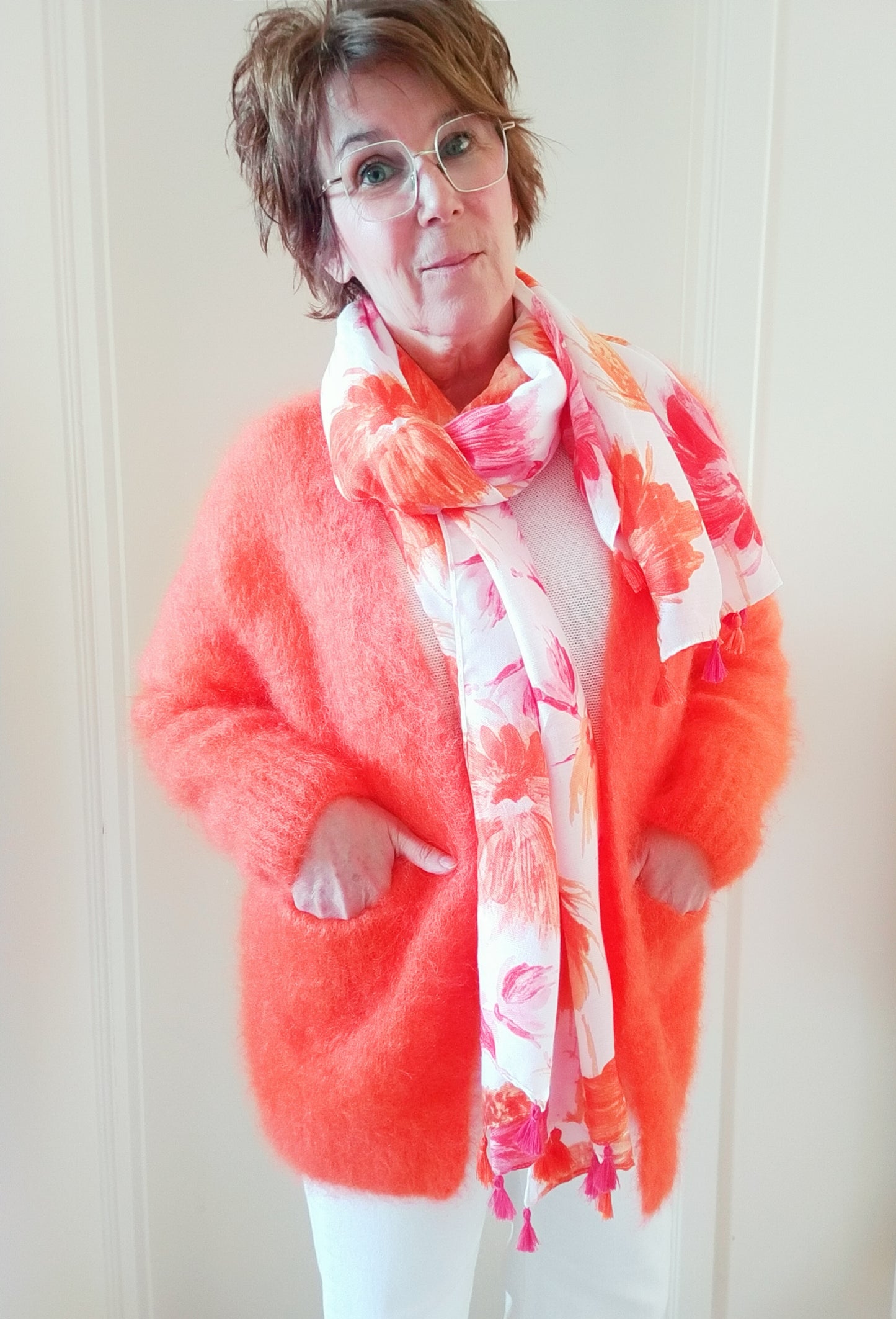GILET CORAIL - Kid Mohair
