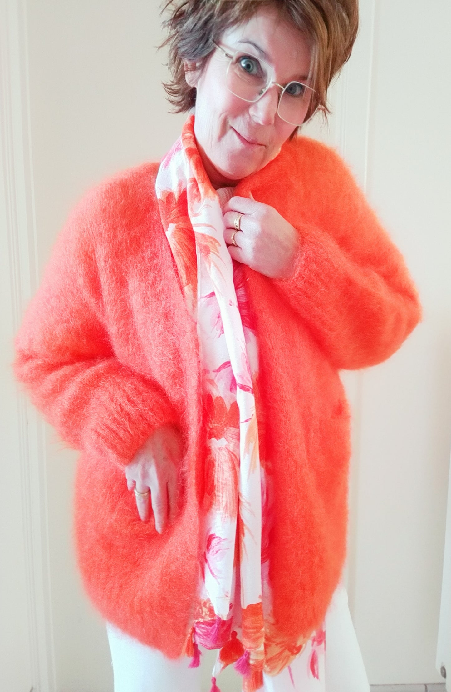GILET CORAIL - Kid Mohair