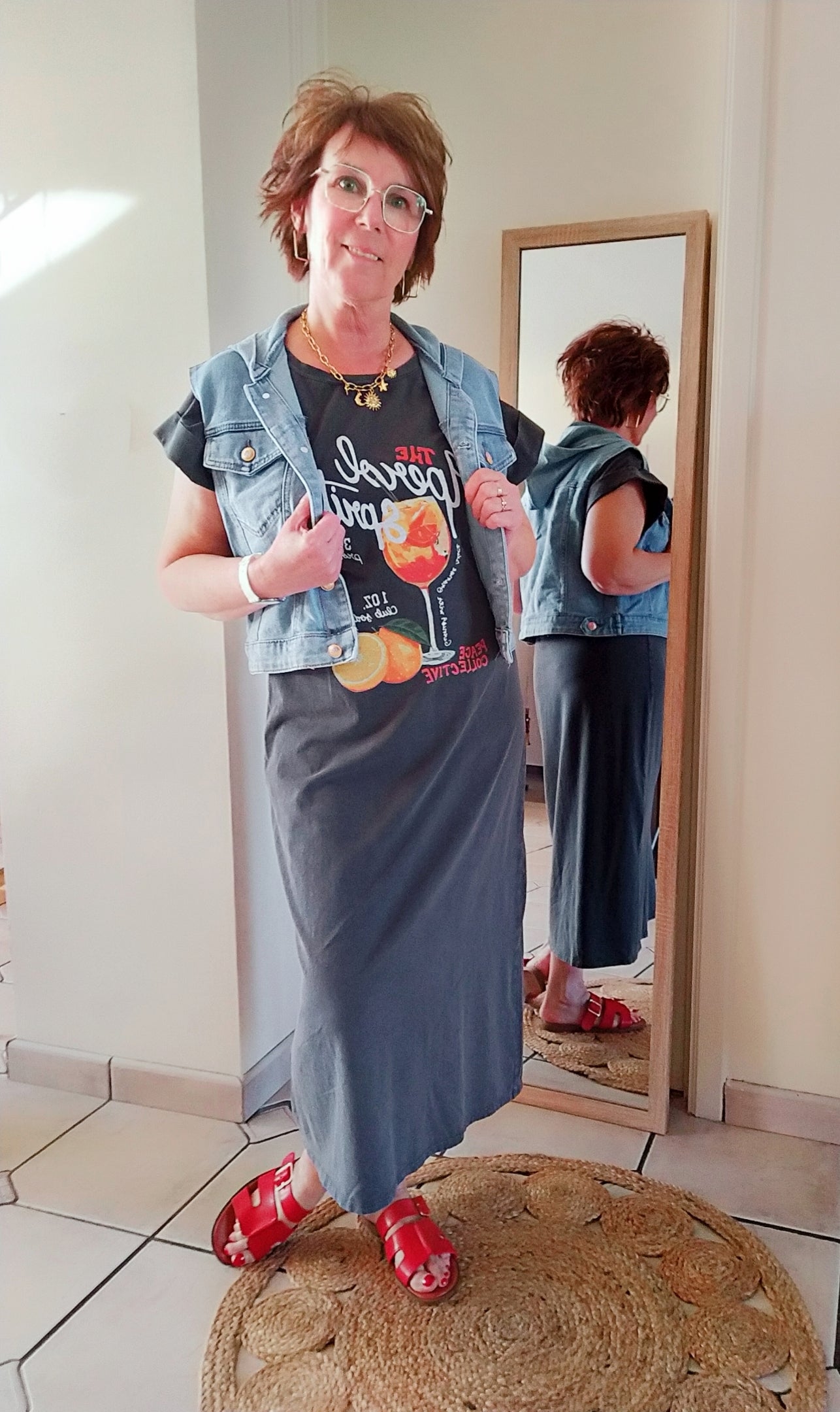 ROBE T-SHIRT - "Apérol"