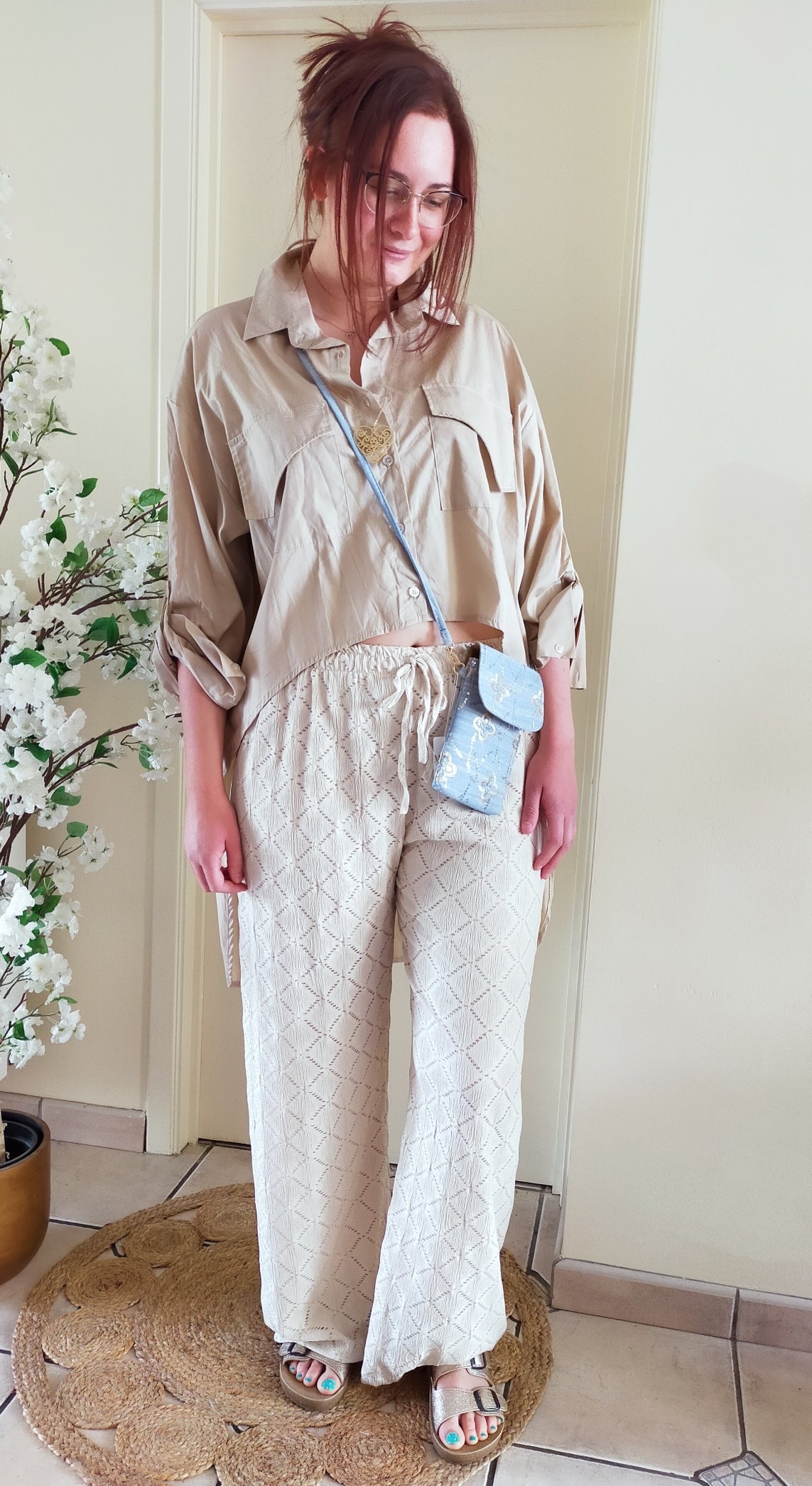 CHEMISE BEIGE "Queue de castor" - S30%