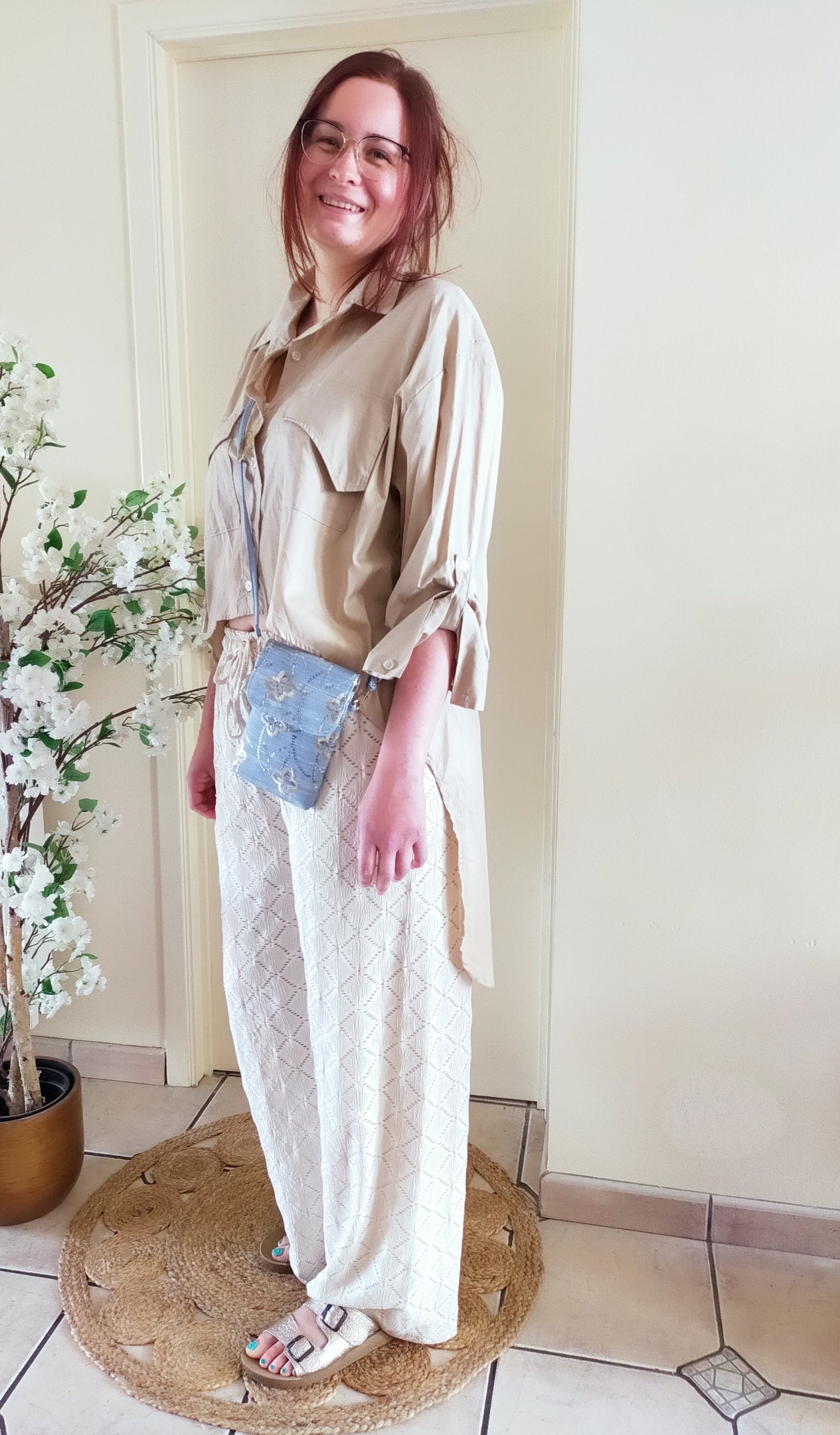 CHEMISE BEIGE "Queue de castor" - S30%