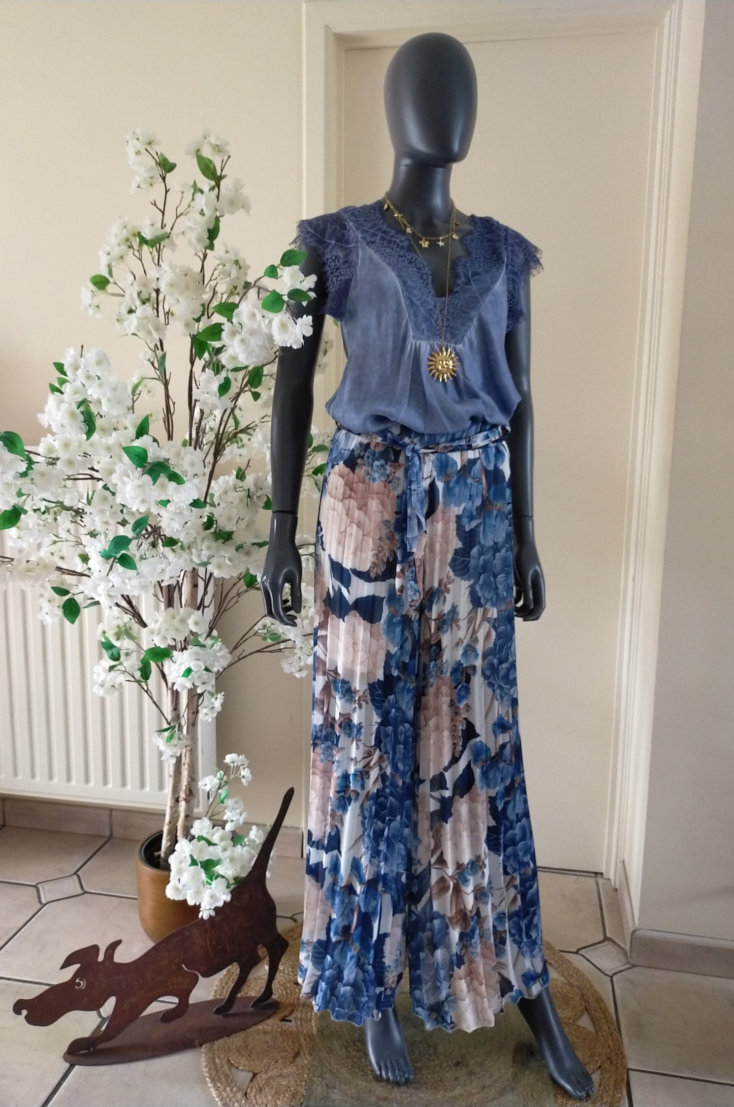 TOP AURORE Bleu jeans