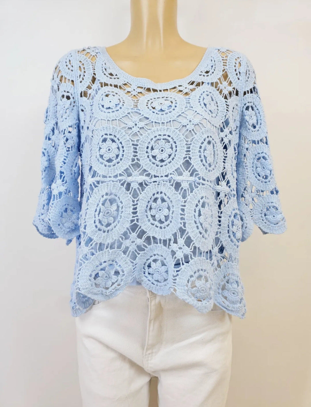 PULL CROCHET - 2 couleurs