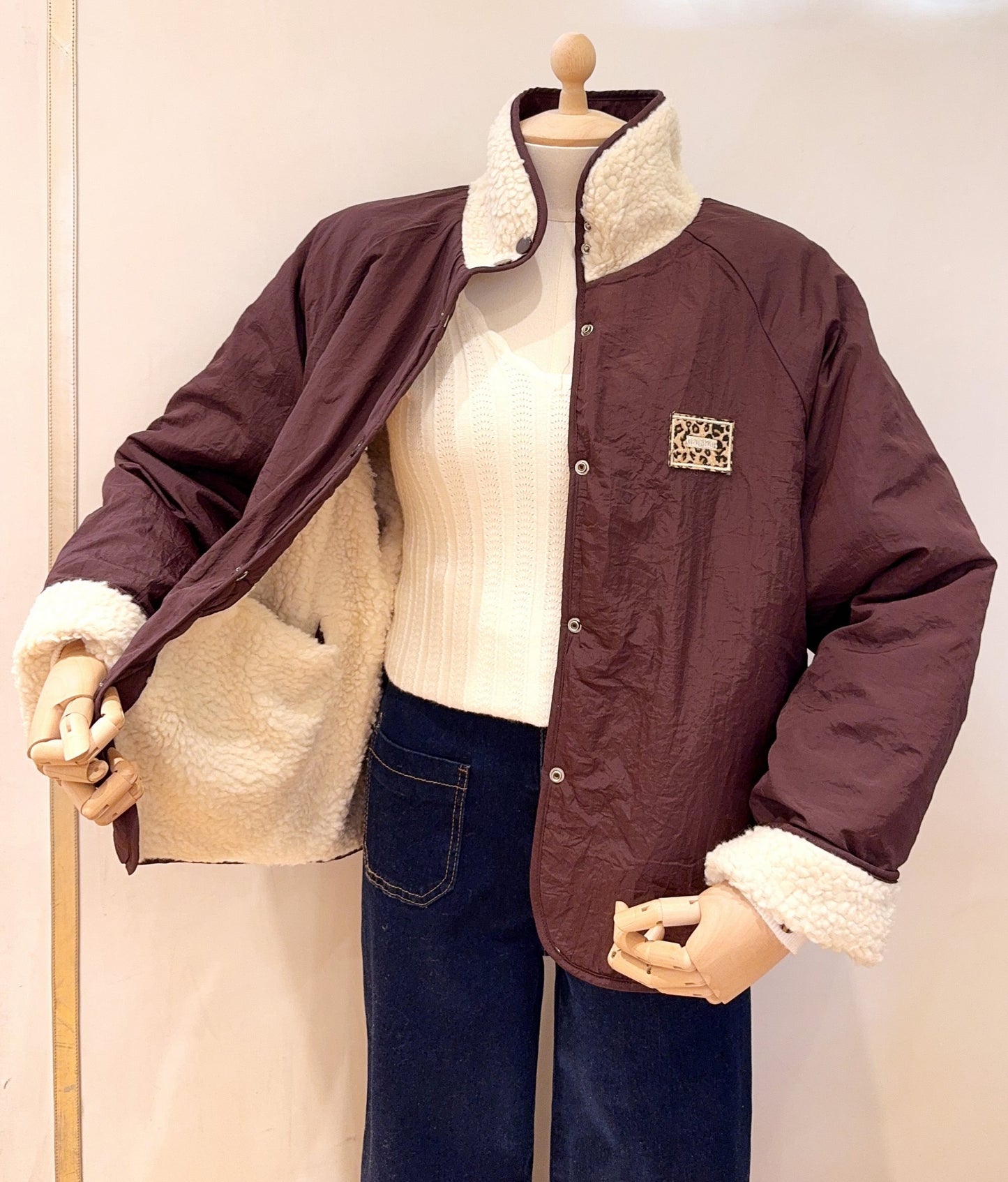 VESTE TEDDY CHOCO - Réversible