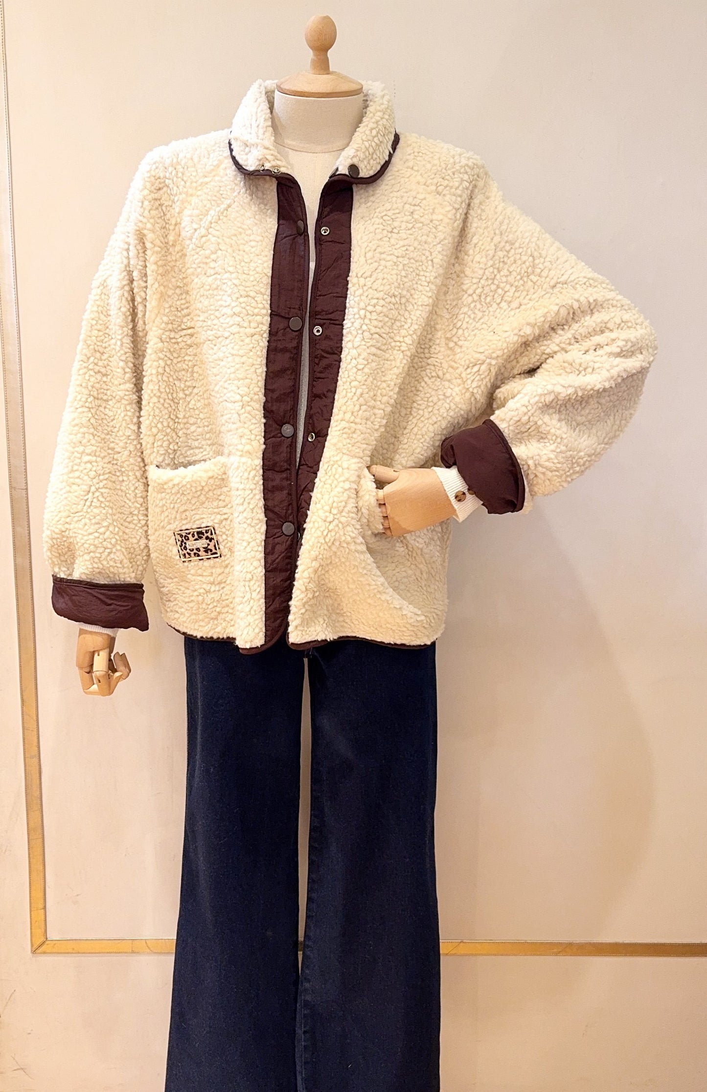 VESTE TEDDY CHOCO - Réversible