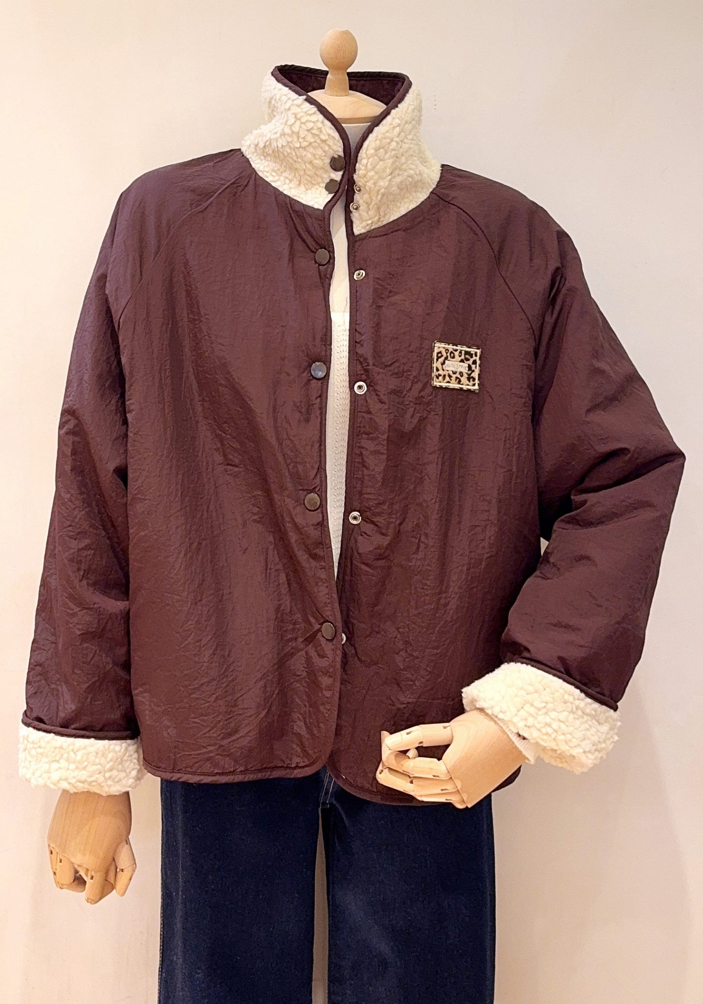 VESTE TEDDY CHOCO - Réversible