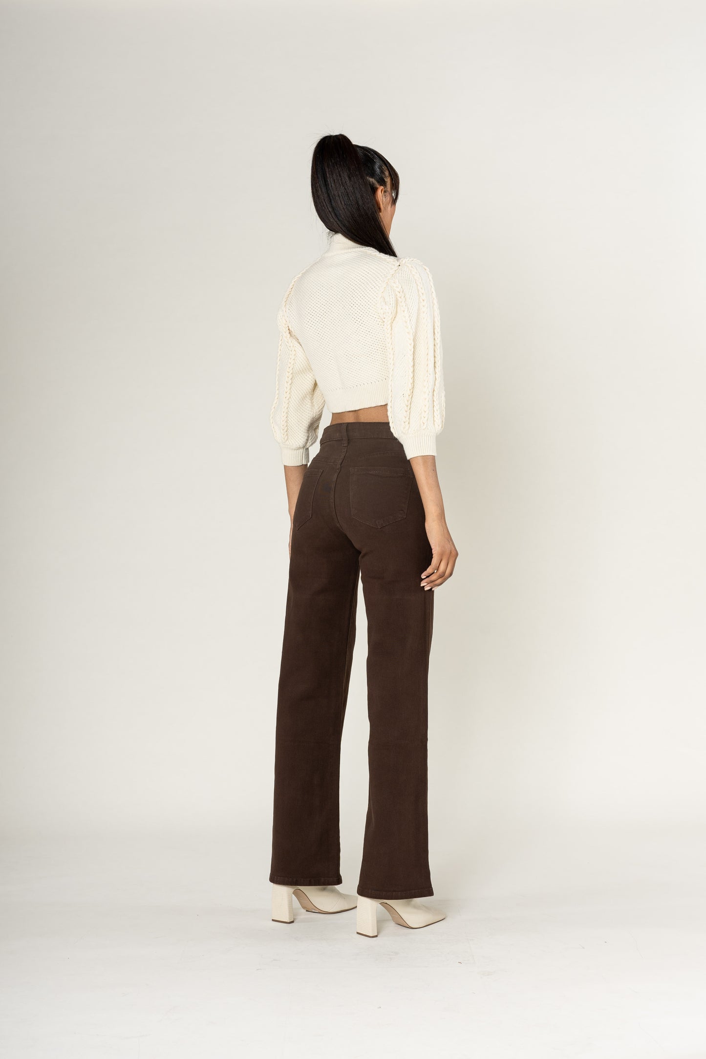 JEANS FLARE - CHOCO