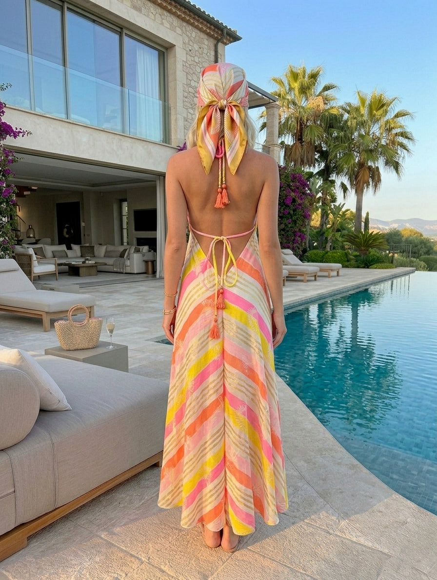 ROBE BOHEMIA - Blanc cassé