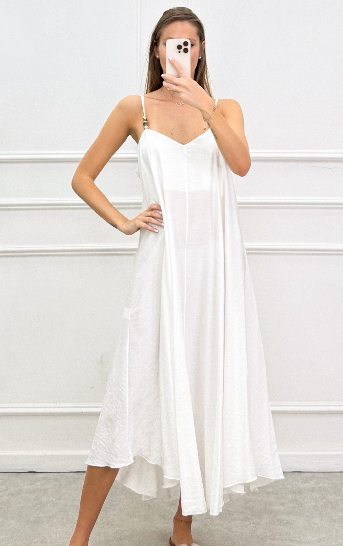 ROBE BELLA- BLANCHE 💥-30%