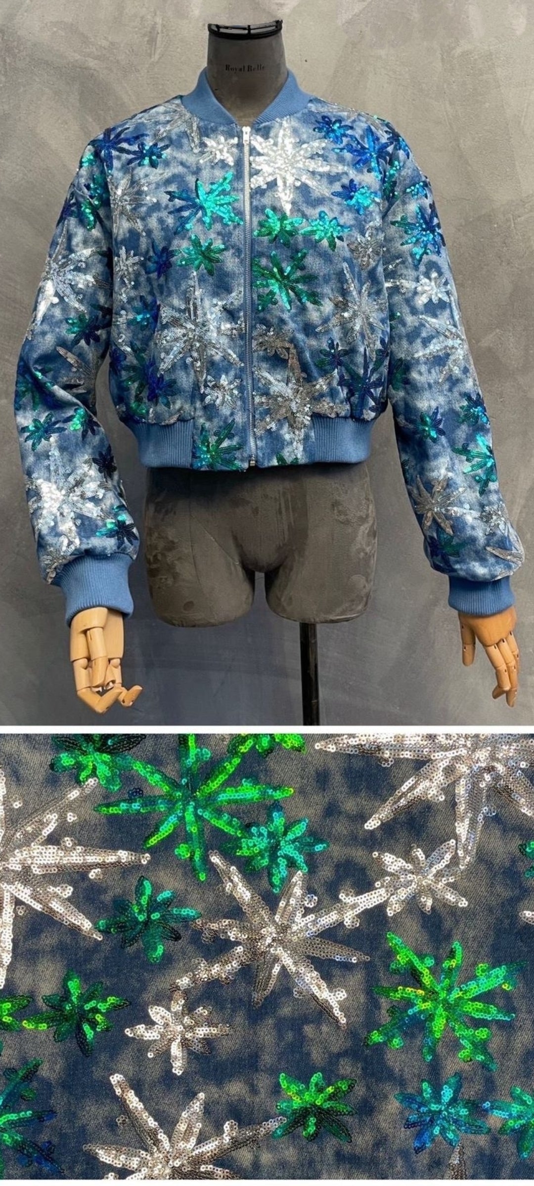 BOMBER JEANS & SEQUINS