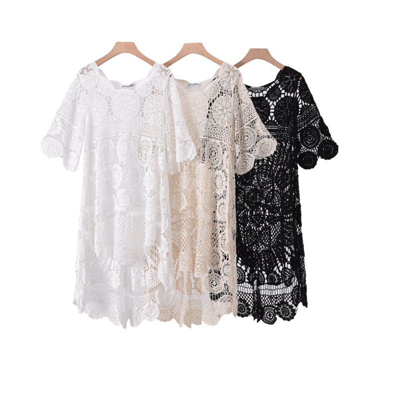ROBE CROCHET Blanc