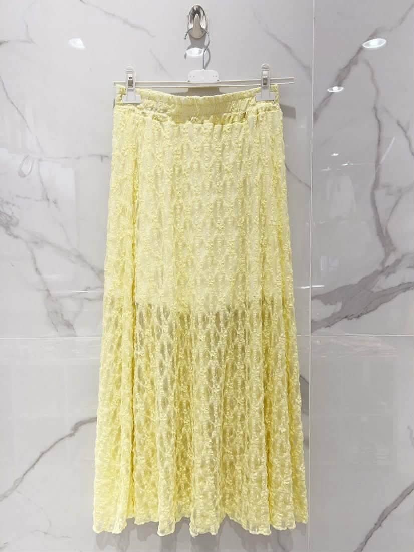 🩷 JUPE DENTELLE - Jaune
