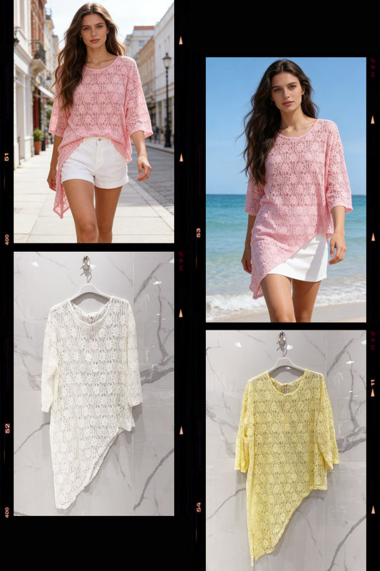 BLOUSE DENTELLE - 3 couleurs