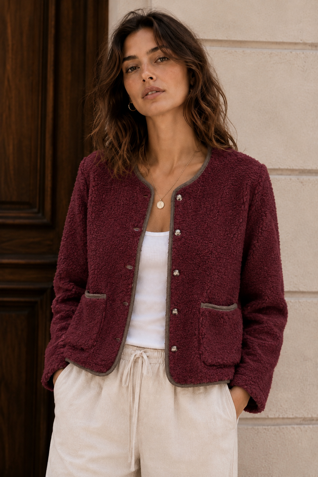 VESTE TEDDY - 3 couleurs