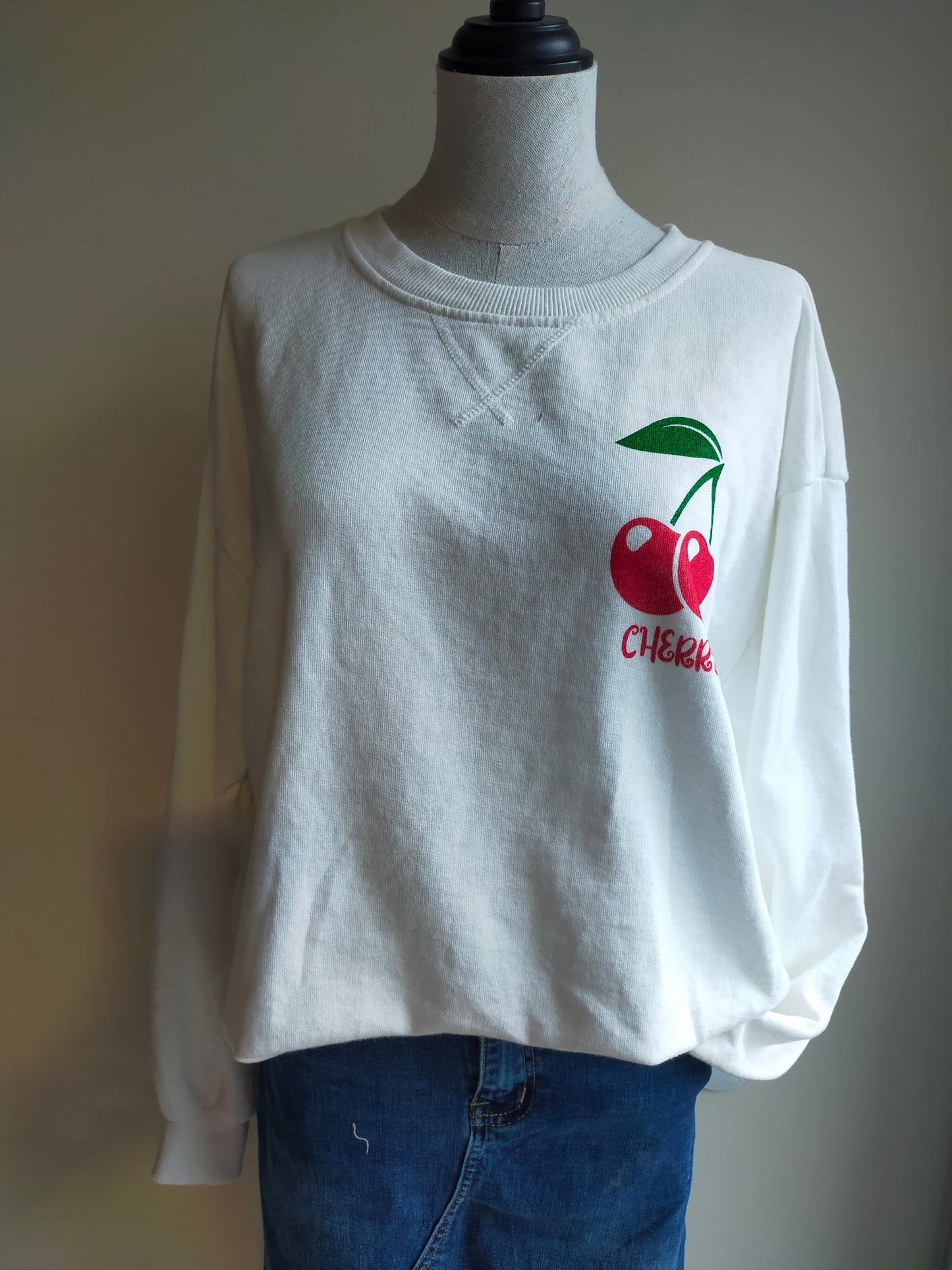 SWEAT BLANC 🍒 CHERRY