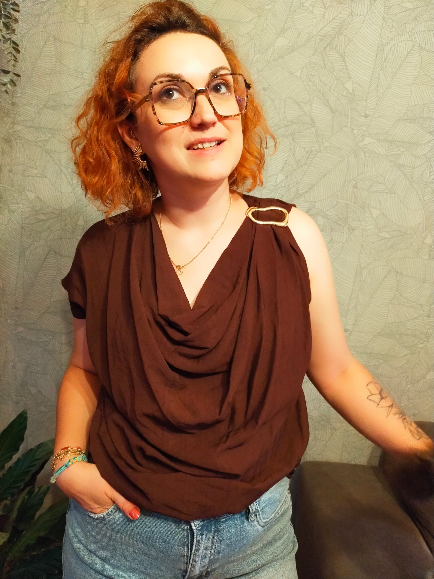 BLOUSE JULIE - Chocolat