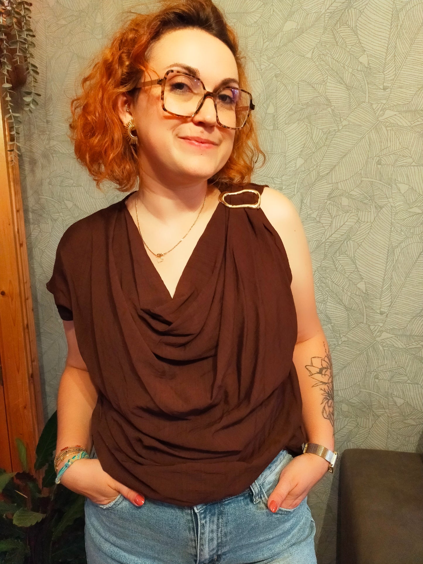 BLOUSE JULIE - Chocolat