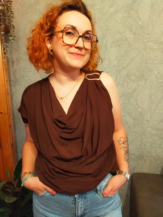 BLOUSE JULIE - Chocolat
