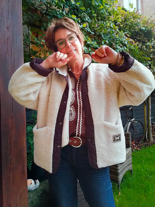 VESTE TEDDY CHOCO - Réversible