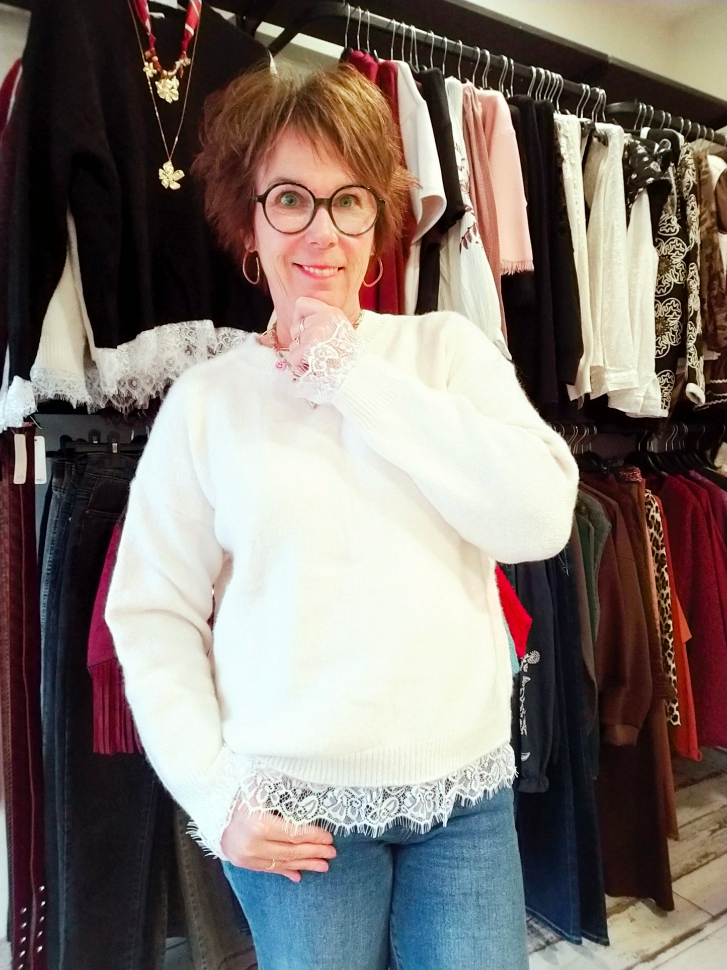 PULL ANNA - Blanc cassé