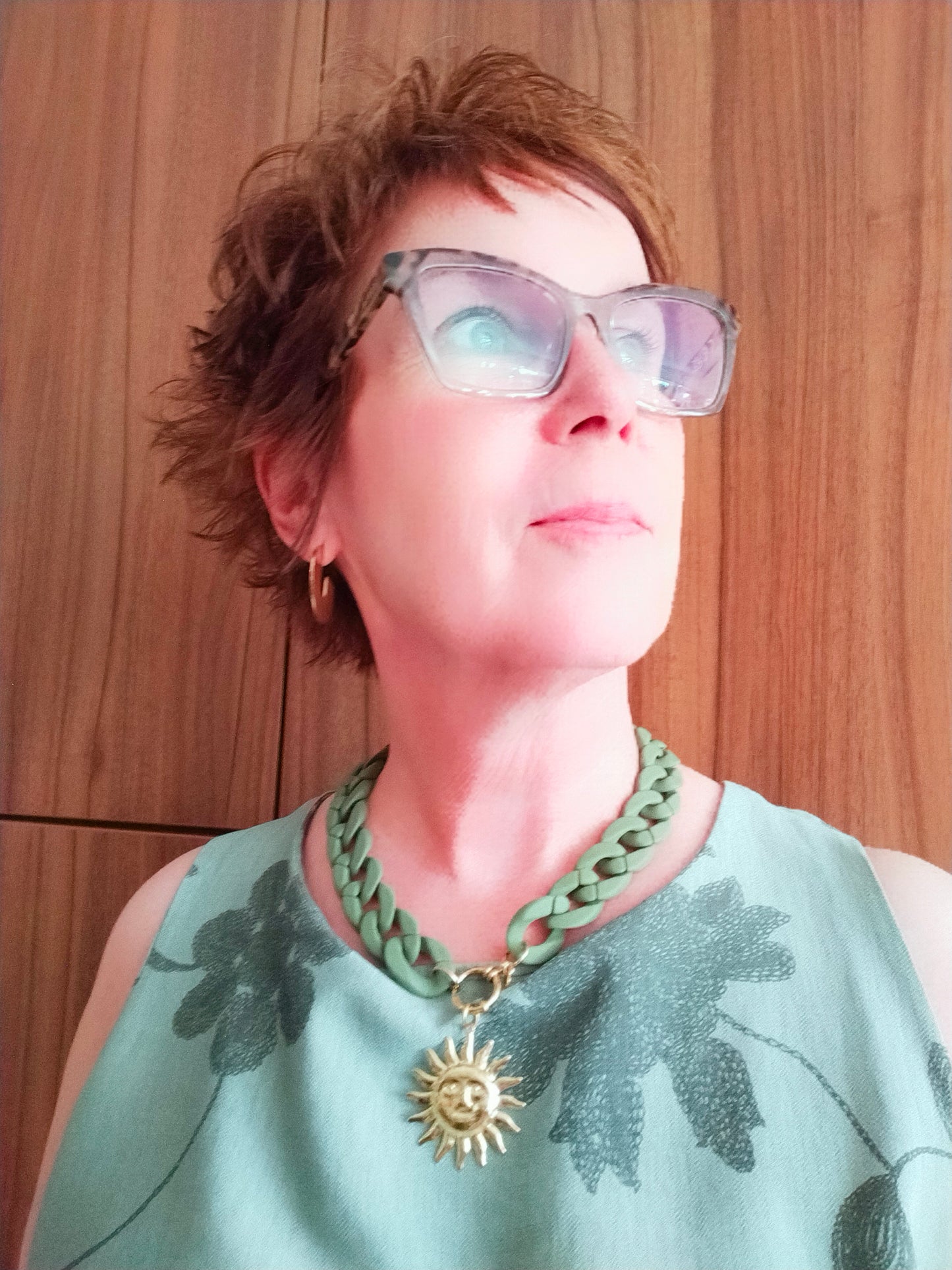 COLLIER SUN - Kaki 💥Prix Rond