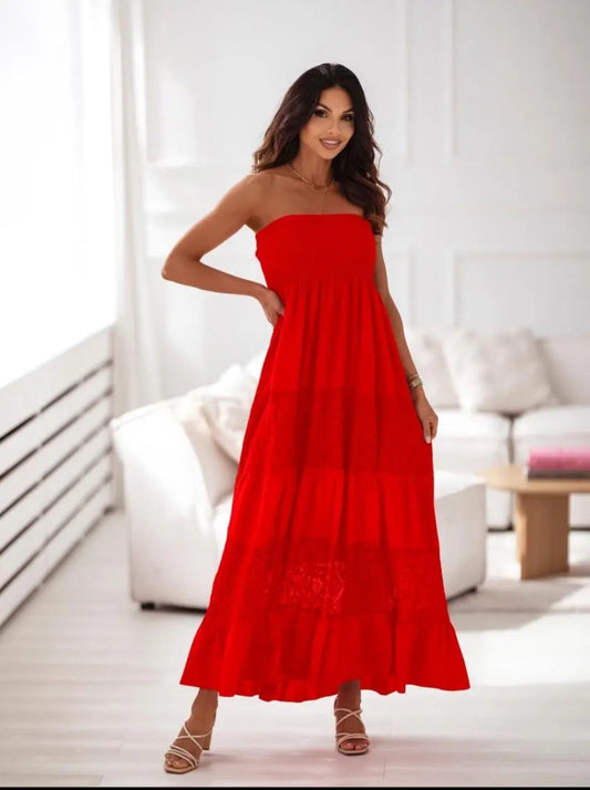 ROBE ALBA - Rouge