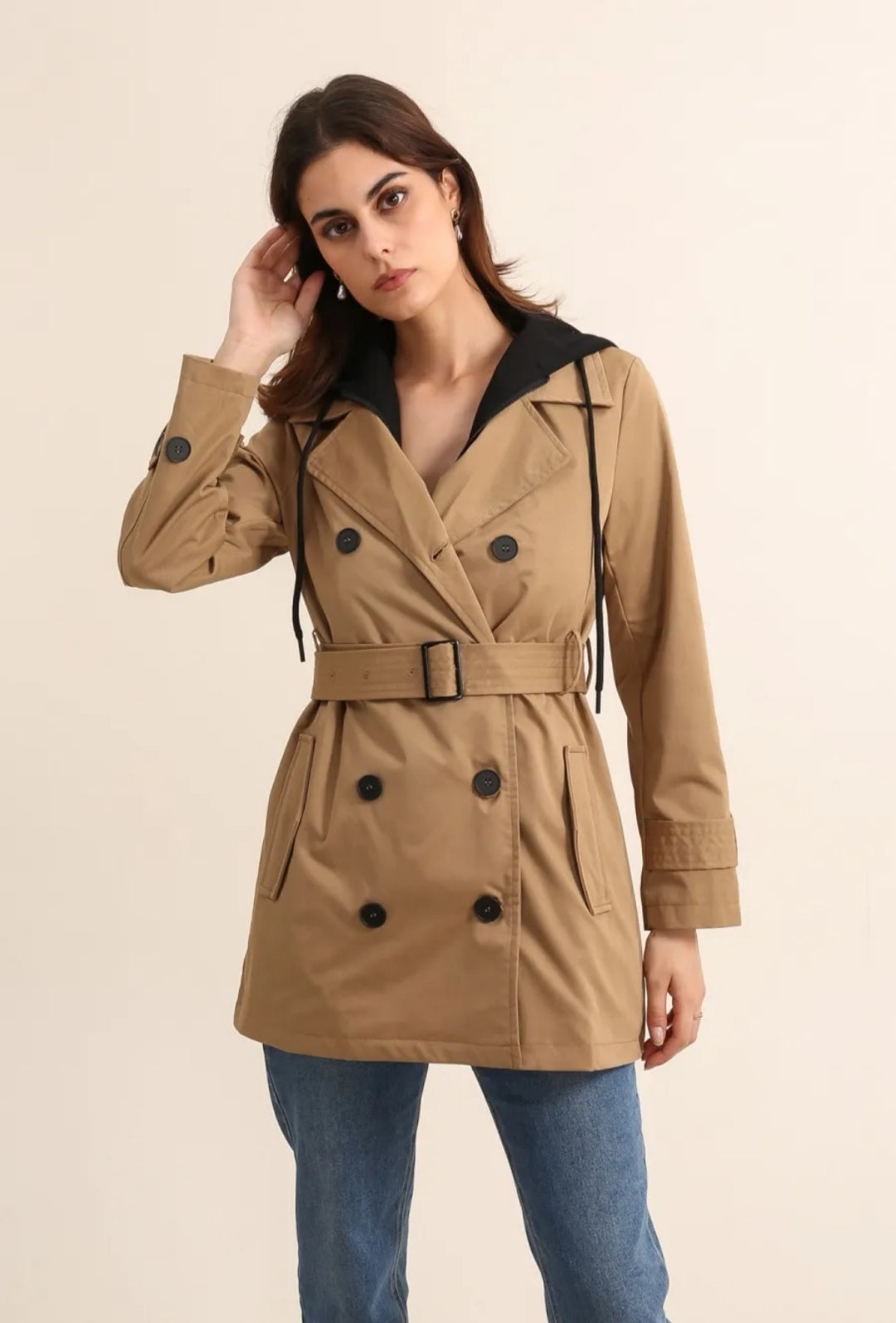 LE TRENCH CAPUCHE CAMEL