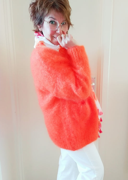 GILET CORAIL - Kid Mohair
