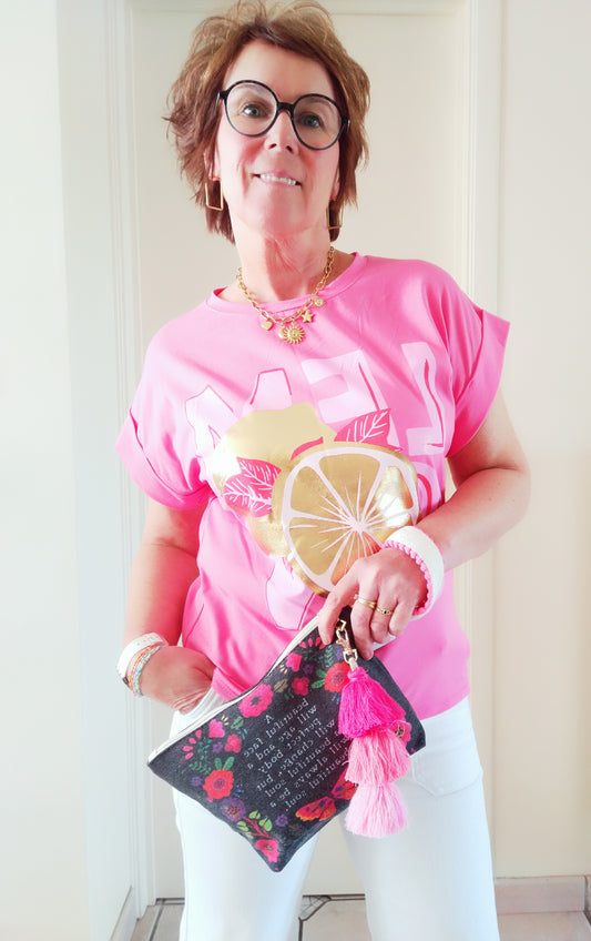 T-SHIRT "LEMON" Rose