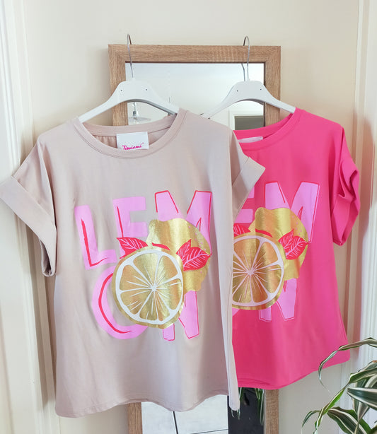 T-SHIRT "LEMON" Beige