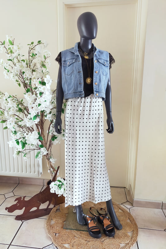 JUPE LOLA Beige & pois