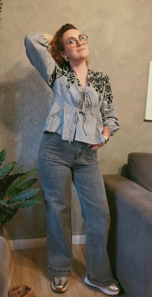 JEANS LONG GRIS