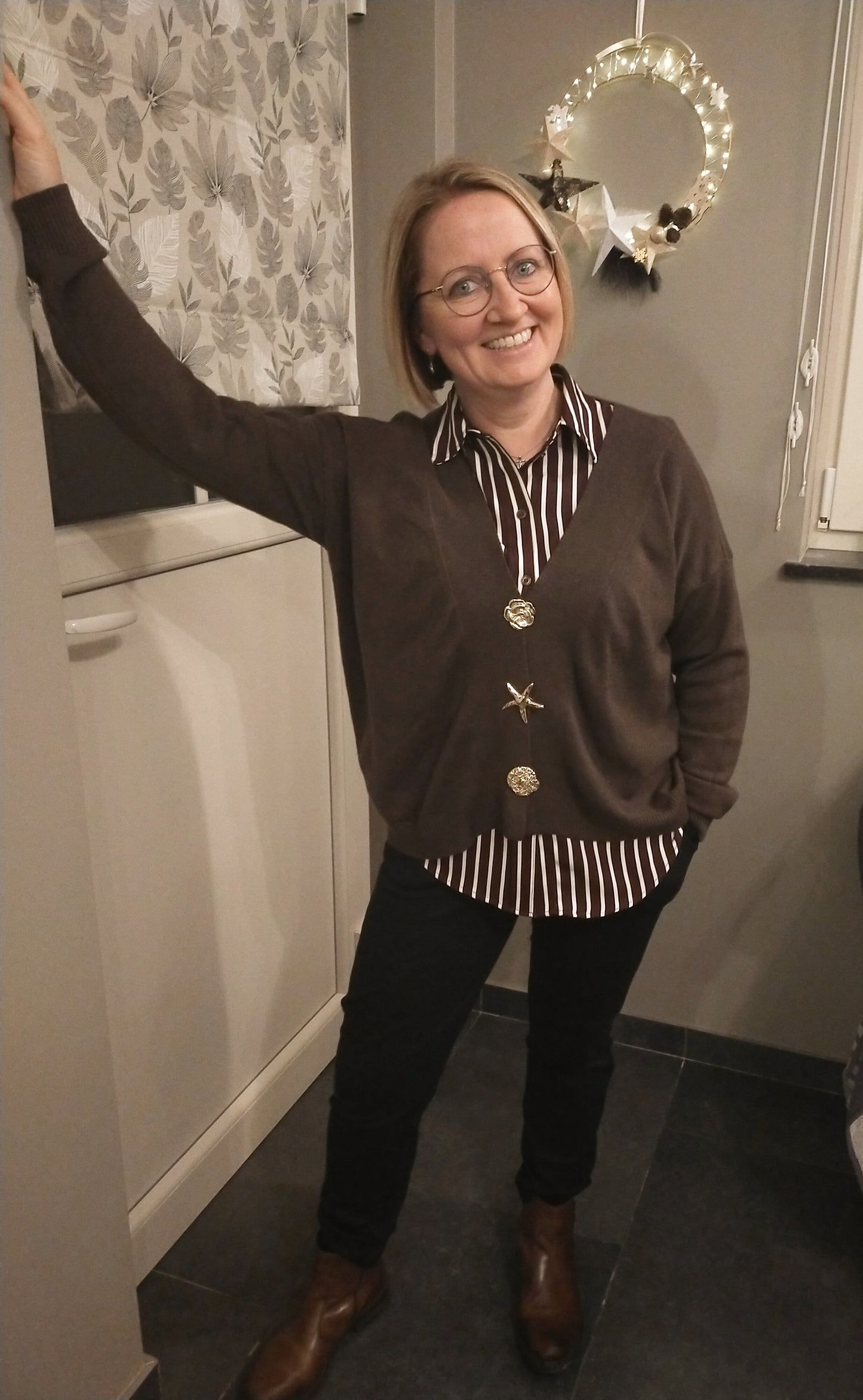 GILET PULL TANIA - Chocolat