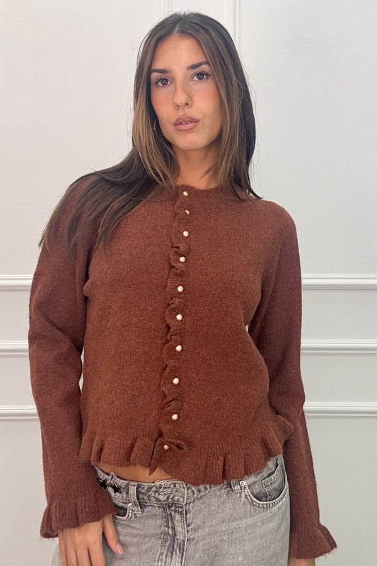 GILET PAULINE - Cognac
