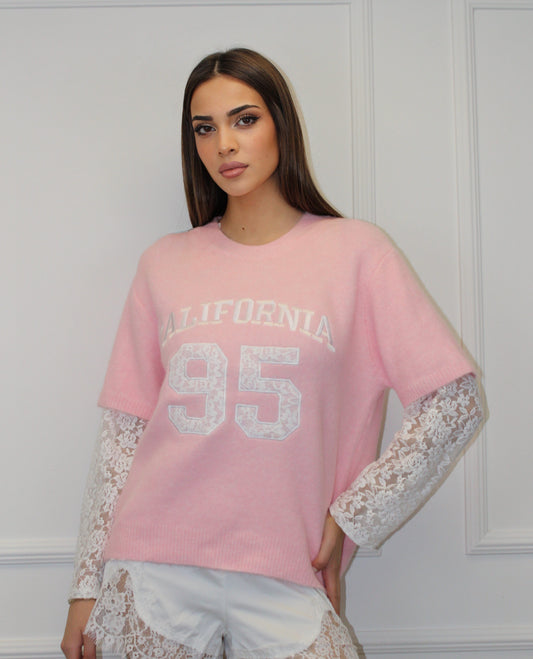 PULL "California 95" - Rose pâle