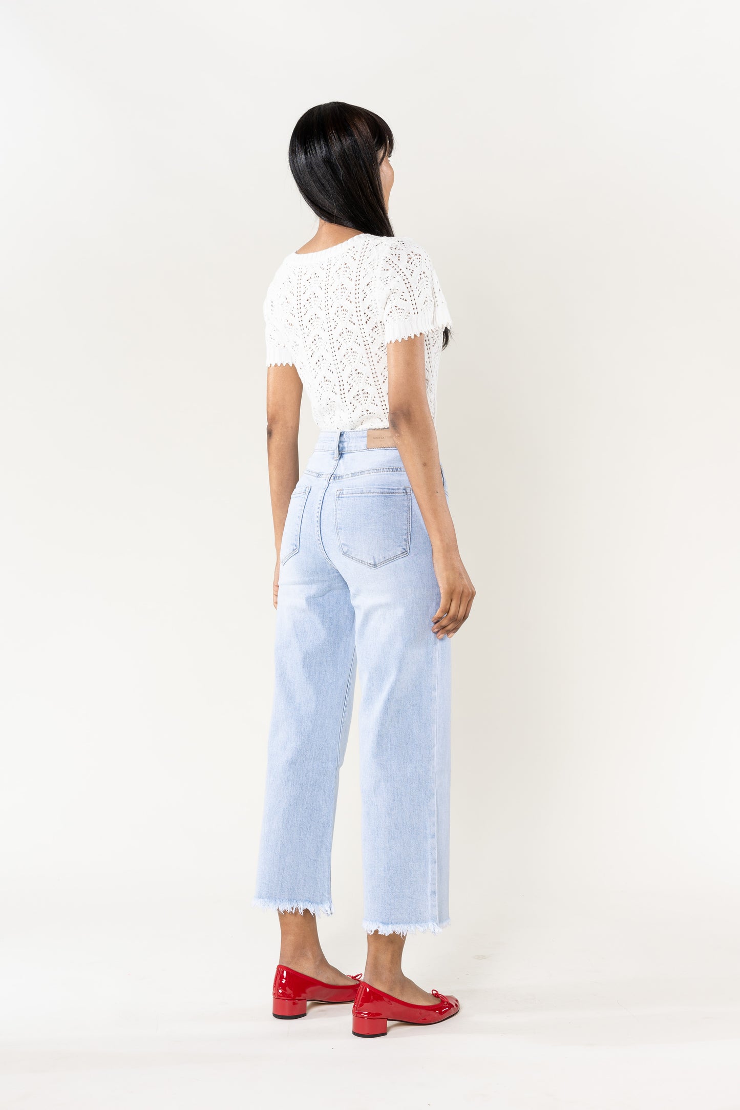 JEANS NiNA 7/8 FRANGÉ