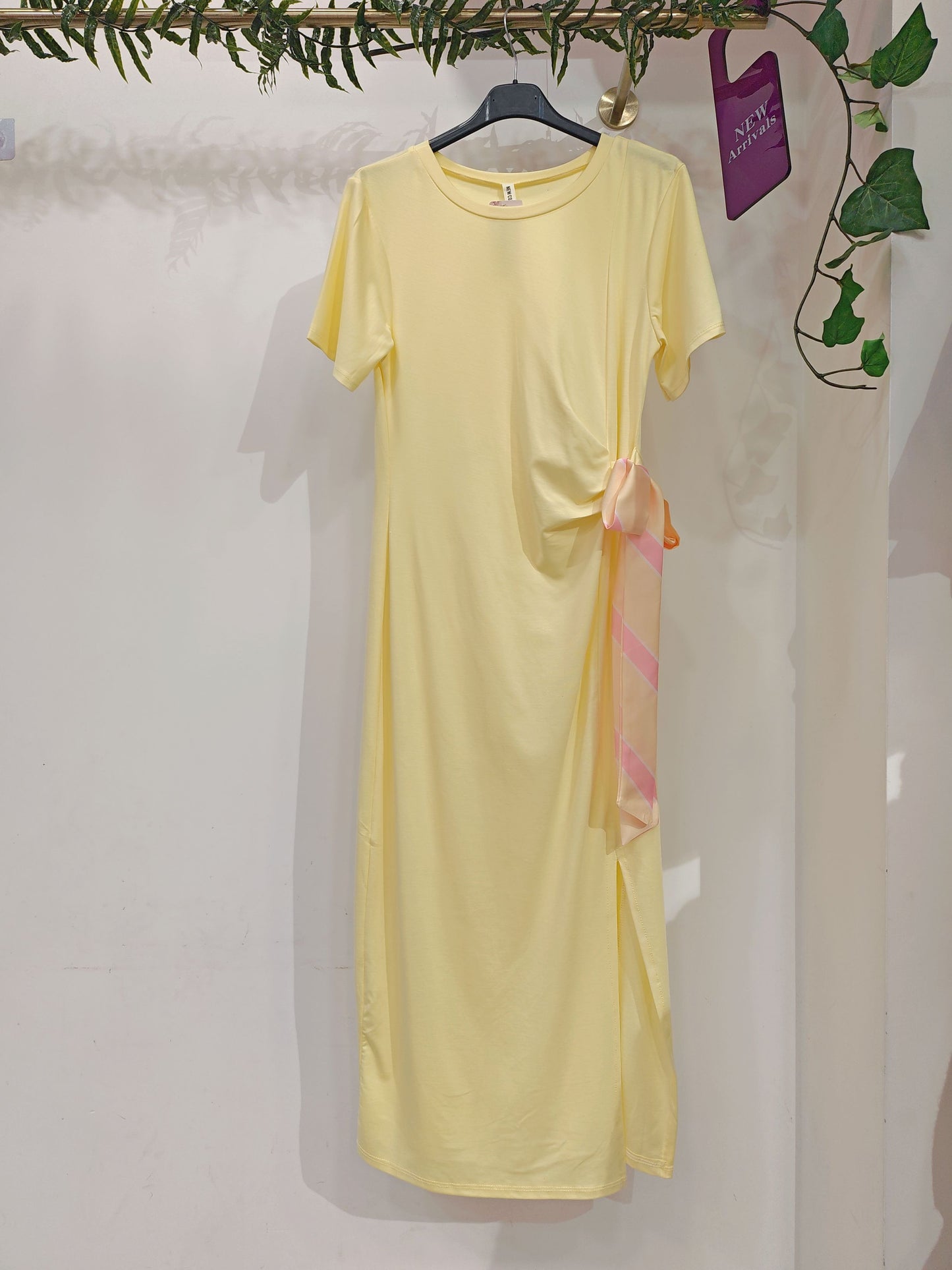 ROBE NOEUD - Jaune
