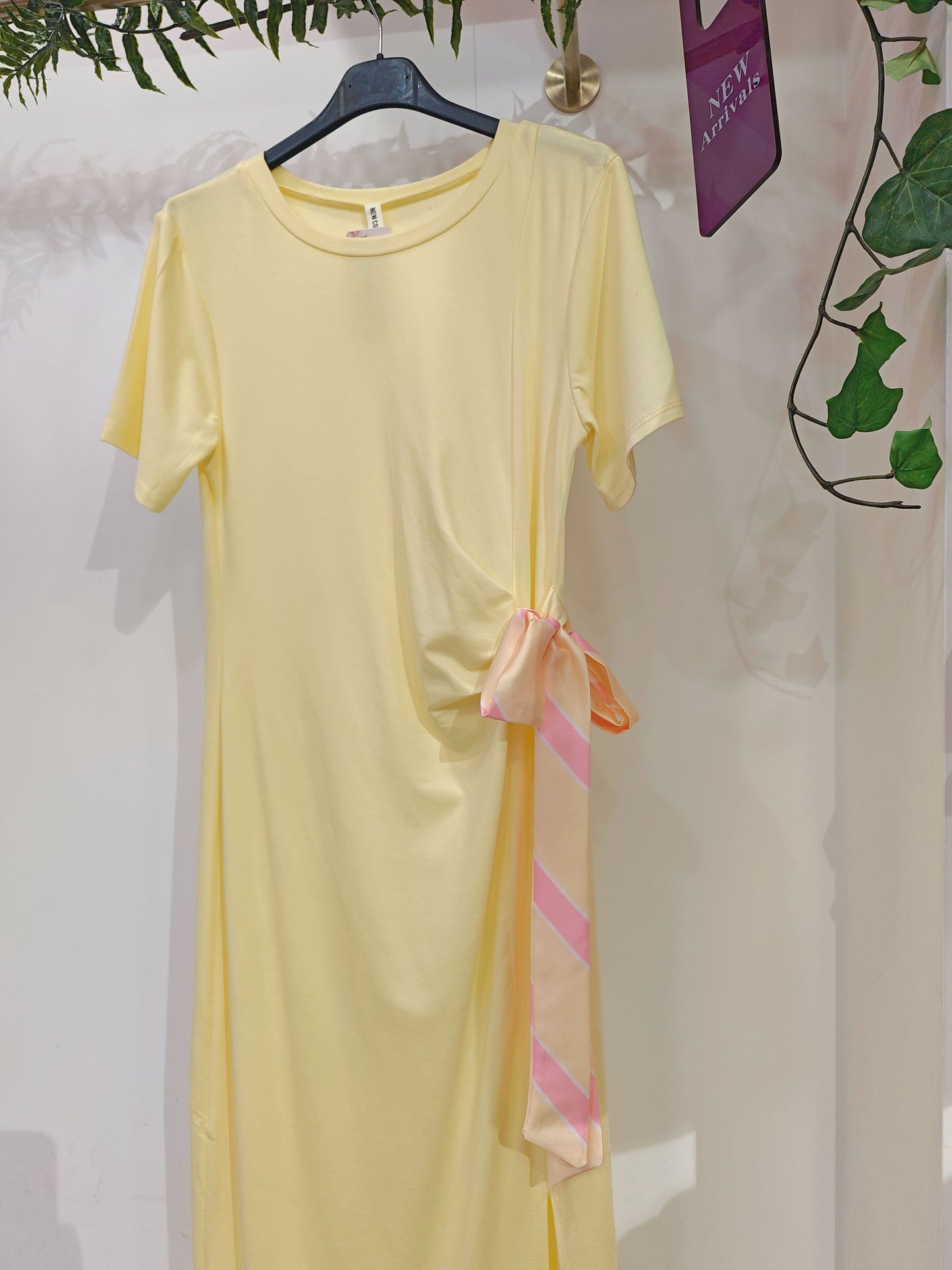 ROBE NOEUD - Jaune