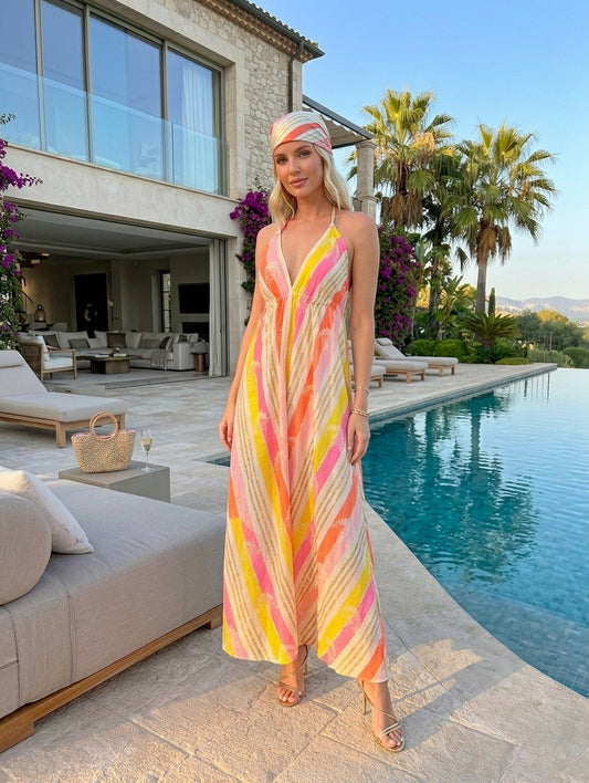 ROBE BOHEMIA - Blanc cassé