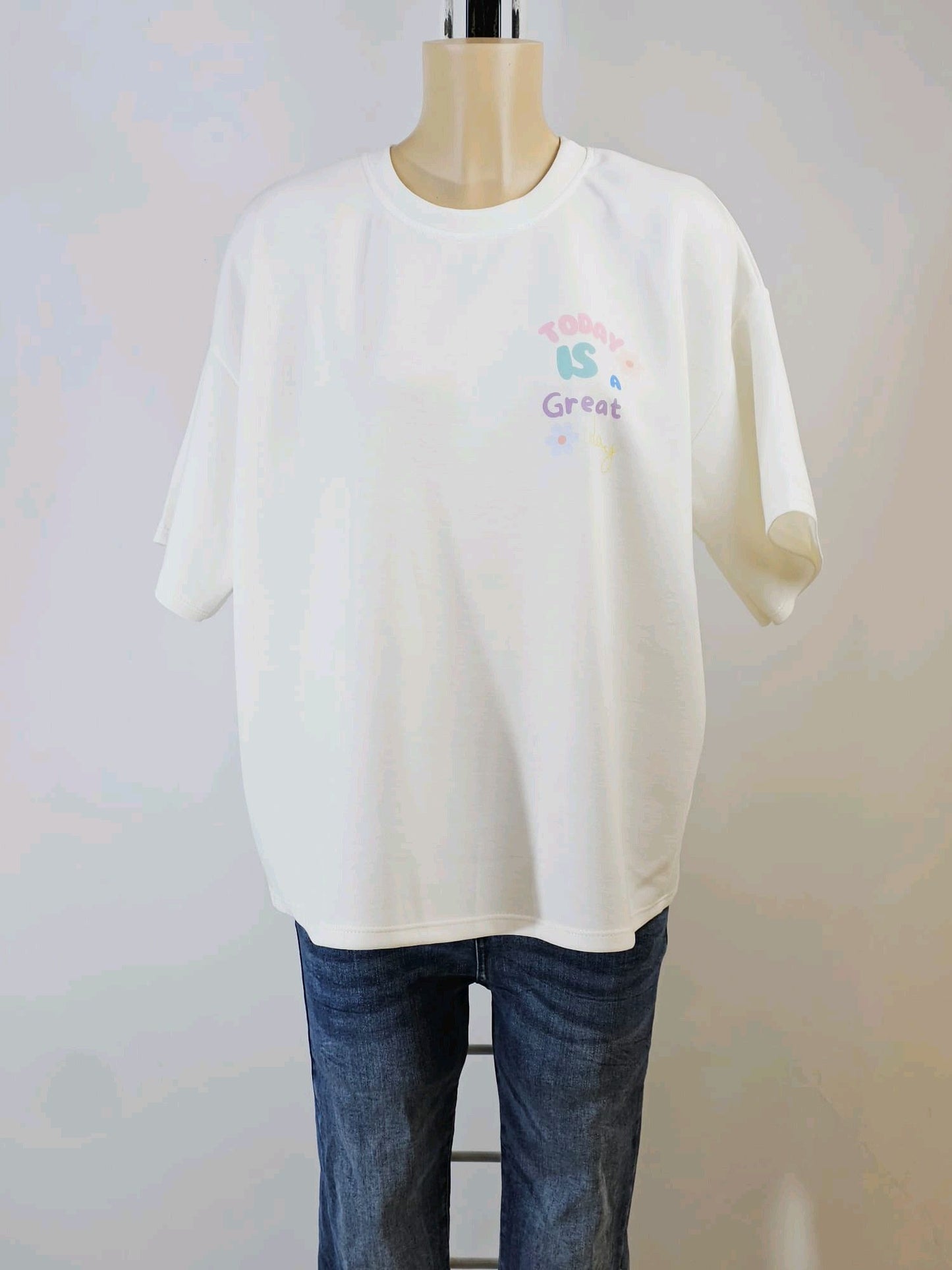 SWEAT BLANC "great day" 💥-50%