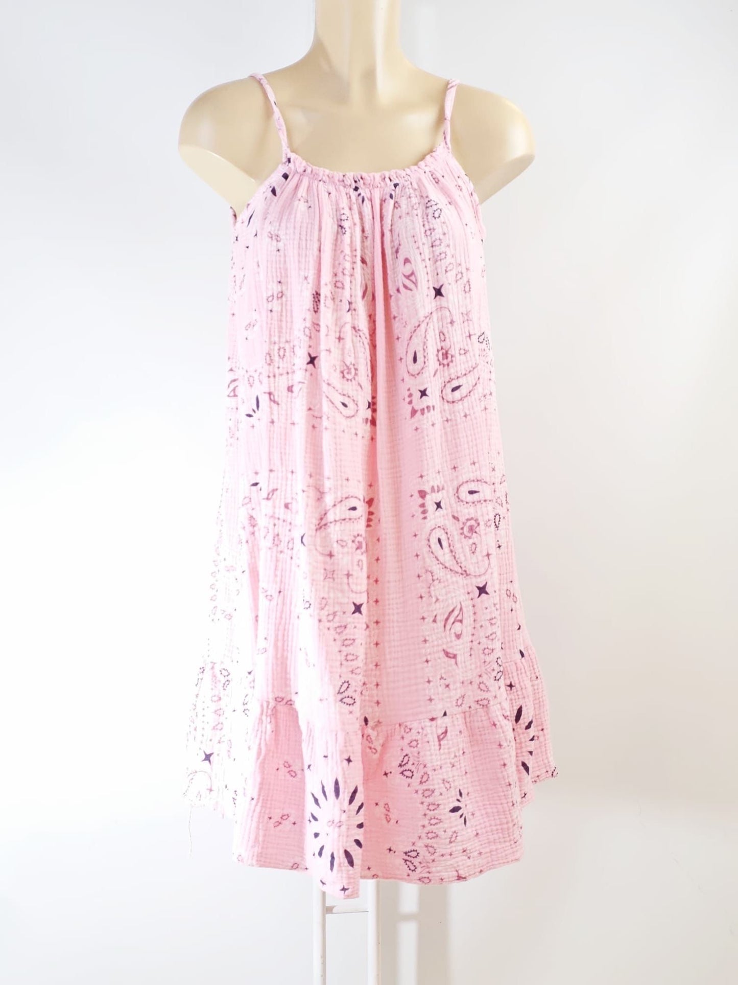 ROBE Gaze de coton - Rose  💥P.Rond