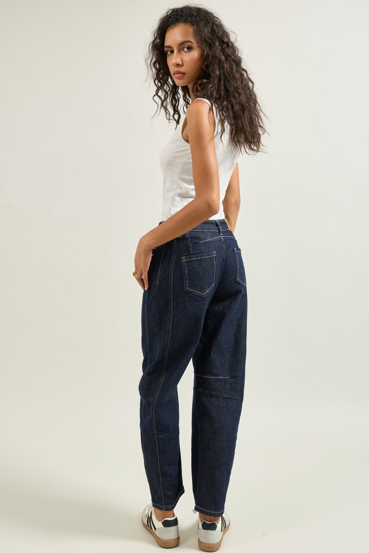 JEANS BALLON - Bleu foncé